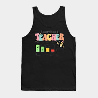 Retro Teacher Battery Life Of A Teacher Student School Tank Top